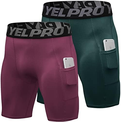 SPVISE Compression Shorts Men 1/3 Pack  Dry Fit Compression Underwear Spandex Running Shorts  Workout Athletic Shorts Pocket