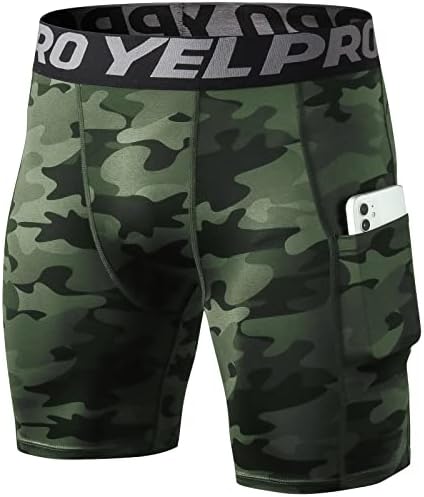 SPVISE Compression Shorts Men 1/3 Pack  Dry Fit Compression Underwear Spandex Running Shorts  Workout Athletic Shorts Pocket