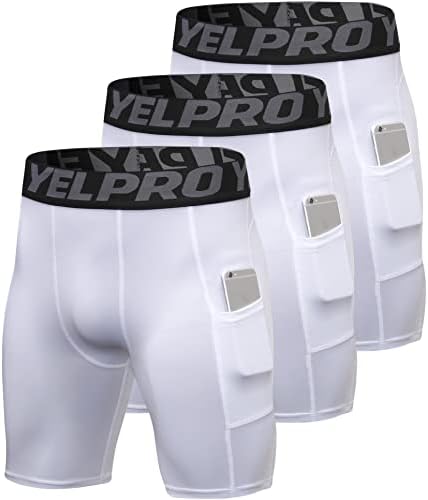 SPVISE Compression Shorts Men 1/3 Pack  Dry Fit Compression Underwear Spandex Running Shorts  Workout Athletic Shorts Pocket