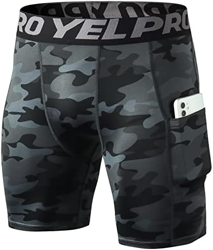 SPVISE Compression Shorts Men 1/3 Pack  Dry Fit Compression Underwear Spandex Running Shorts  Workout Athletic Shorts Pocket