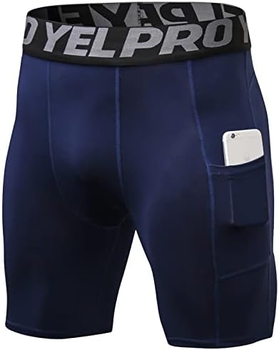 SPVISE Compression Shorts Men 1/3 Pack  Dry Fit Compression Underwear Spandex Running Shorts  Workout Athletic Shorts Pocket