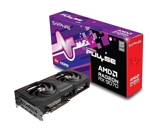 Sapphire 11349 03 20G Pulse AMD Radeon  RX 9070 Gaming Graphics Card with 16GB GDDR6  AMD RDNA 4