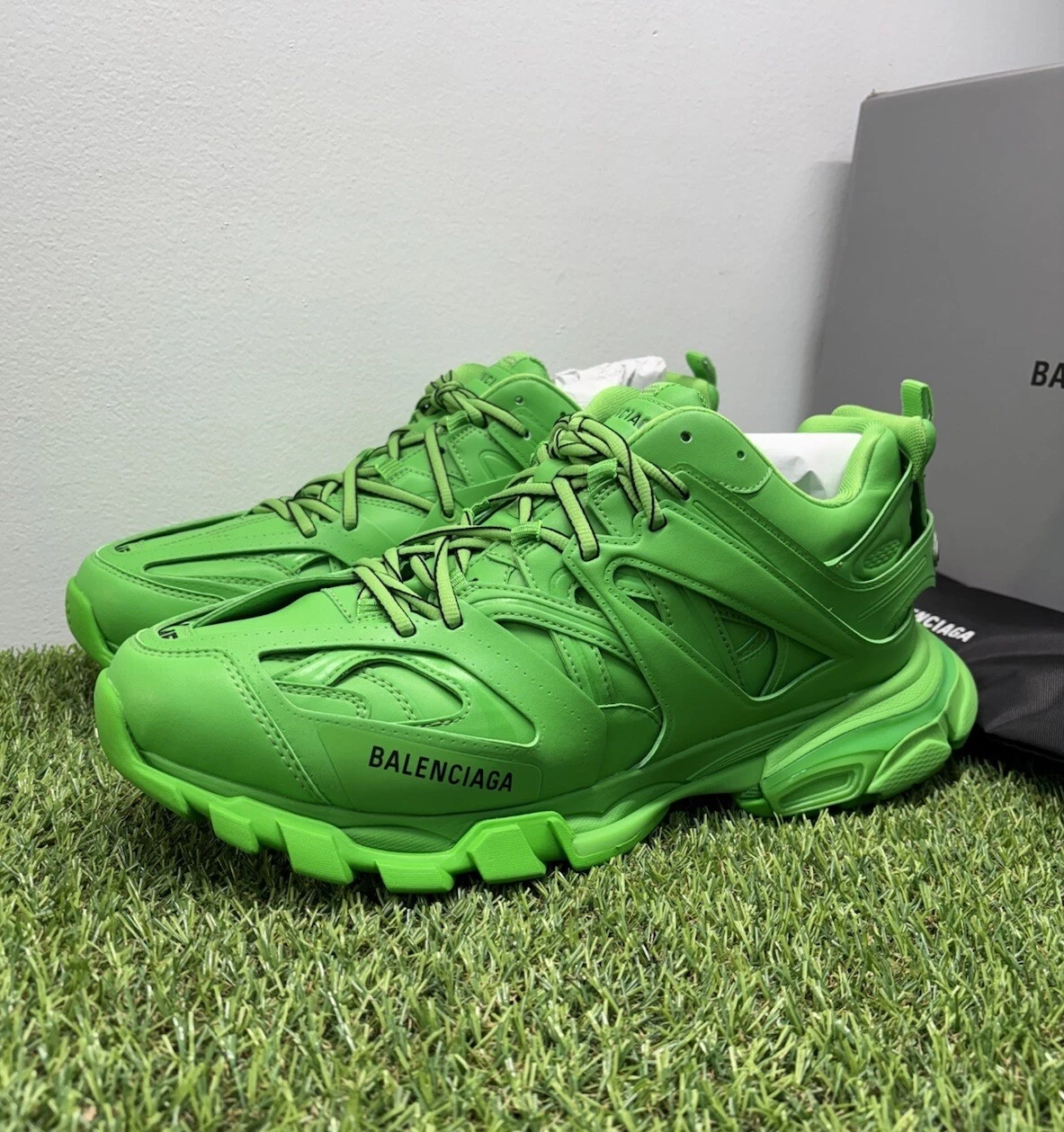 Size 45  US 12    Balenciaga Track   Slime Green     BRAND NEW 