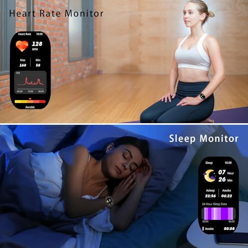 Smart Watch for Men Women with 2 1 HD Screen Military Watches  Call & Text for Android iOS  Heart Rate & Activity Tracker  IP68 Waterproof  100 Sport Modes
