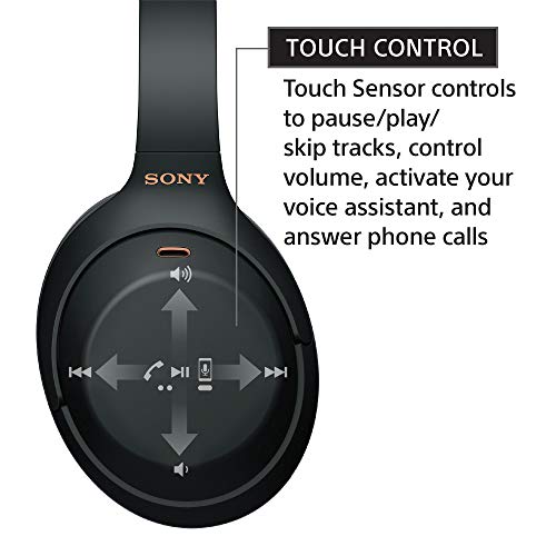 Sony WH 1000XM4 Wireless Premium Noise Canceling Overhead Headphones with Mic for Phone Call and Alexa Voice Control  Black WH1000XM4