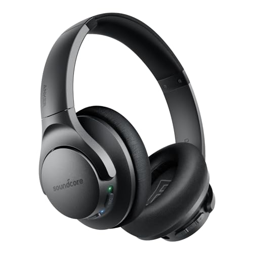 Soundcore Anker Life Q20 Hybrid Active Noise Cancelling Headphones  Wireless Over Ear Bluetooth Headphones  70H Playtime  Hi Res Audio  Deep Bass  Memory Foam Ear Cups  Travel  Office  USB C Charging