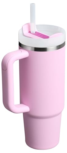 Stanley Quencher H2 0 Tumbler with Handle and Straw 30 oz   Flowstate 3 Position Lid   Cup Holder Compatible for Travel   Insulated Stainless Steel Cup   BPA Free   Cherry Blossom