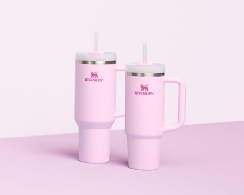 Stanley Quencher H2 0 Tumbler with Handle and Straw 30 oz   Flowstate 3 Position Lid   Cup Holder Compatible for Travel   Insulated Stainless Steel Cup   BPA Free   Cherry Blossom