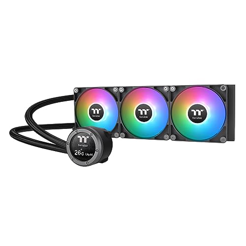 Thermaltake TH360 V2 Ultra ARGB Sync/AlO Liquid Cooler/ARGB Fan 120   3/PWM 500 1500rpm/Water Block 2 1 LCD/Black  CL W384 PL12SW A