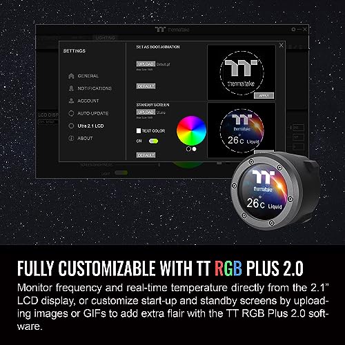 Thermaltake TH360 V2 Ultra ARGB Sync/AlO Liquid Cooler/ARGB Fan 120   3/PWM 500 1500rpm/Water Block 2 1 LCD/Black  CL W384 PL12SW A