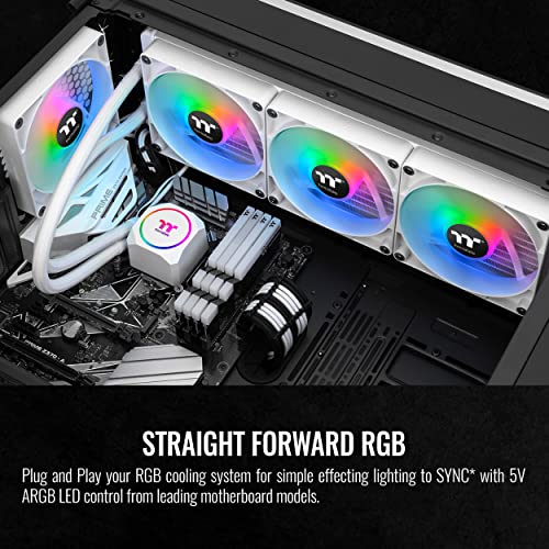 Thermaltake TH360 V2 Ultra ARGB Sync/AlO Liquid Cooler/ARGB Fan 120   3/PWM 500 1500rpm/Water Block 2 1 LCD/Black  CL W384 PL12SW A