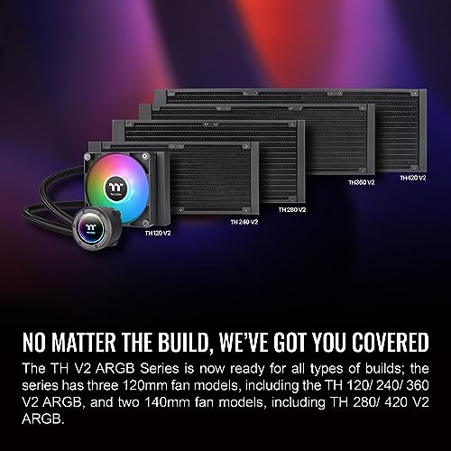 Thermaltake TH360 V2 Ultra ARGB Sync/AlO Liquid Cooler/ARGB Fan 120   3/PWM 500 1500rpm/Water Block 2 1 LCD/Black  CL W384 PL12SW A