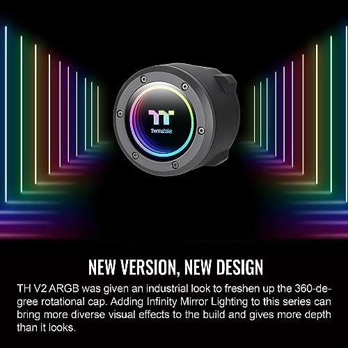 Thermaltake TH360 V2 Ultra ARGB Sync/AlO Liquid Cooler/ARGB Fan 120   3/PWM 500 1500rpm/Water Block 2 1 LCD/Black  CL W384 PL12SW A