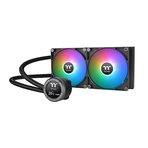 Thermaltake TH360 V2 Ultra ARGB Sync/AlO Liquid Cooler/ARGB Fan 120   3/PWM 500 1500rpm/Water Block 2 1 LCD/Black  CL W384 PL12SW A