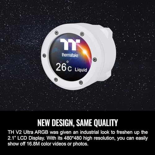 Thermaltake TH360 V2 Ultra ARGB Sync/AlO Liquid Cooler/ARGB Fan 120   3/PWM 500 1500rpm/Water Block 2 1 LCD/Black  CL W384 PL12SW A