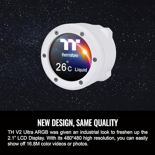 Thermaltake TH360 V2 Ultra ARGB Sync/AlO Liquid Cooler/ARGB Fan 120   3/PWM 500 1500rpm/Water Block 2 1 LCD/Black  CL W384 PL12SW A