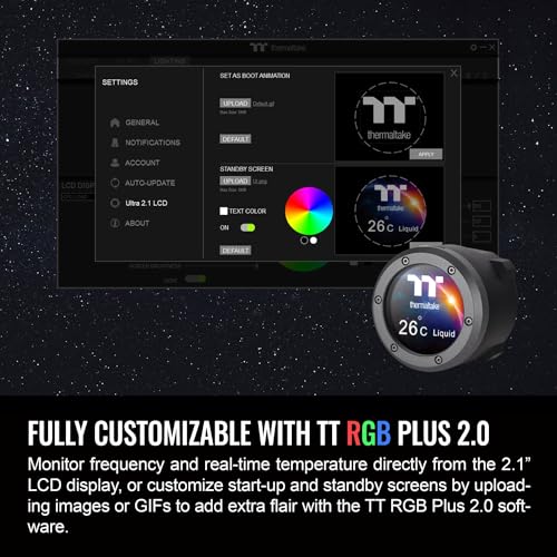 Thermaltake TH360 V2 Ultra ARGB Sync/AlO Liquid Cooler/ARGB Fan 120   3/PWM 500 1500rpm/Water Block 2 1 LCD/Black  CL W384 PL12SW A