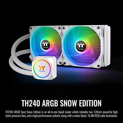 Thermaltake TH360 V2 Ultra ARGB Sync/AlO Liquid Cooler/ARGB Fan 120   3/PWM 500 1500rpm/Water Block 2 1 LCD/Black  CL W384 PL12SW A