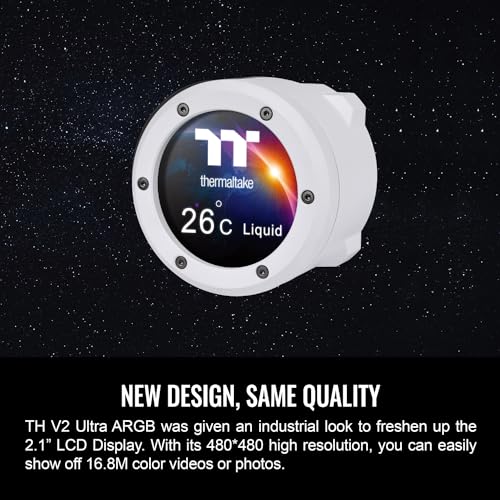 Thermaltake TH360 V2 Ultra ARGB Sync/AlO Liquid Cooler/ARGB Fan 120   3/PWM 500 1500rpm/Water Block 2 1 LCD/Black  CL W384 PL12SW A
