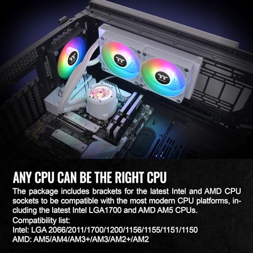 Thermaltake TH360 V2 Ultra ARGB Sync/AlO Liquid Cooler/ARGB Fan 120   3/PWM 500 1500rpm/Water Block 2 1 LCD/Black  CL W384 PL12SW A