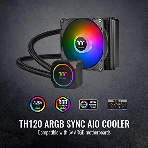 Thermaltake TH360 V2 Ultra ARGB Sync/AlO Liquid Cooler/ARGB Fan 120   3/PWM 500 1500rpm/Water Block 2 1 LCD/Black  CL W384 PL12SW A