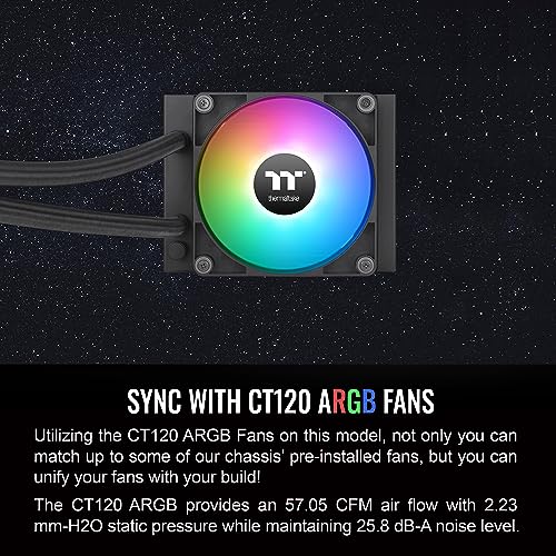 Thermaltake TH360 V2 Ultra ARGB Sync/AlO Liquid Cooler/ARGB Fan 120   3/PWM 500 1500rpm/Water Block 2 1 LCD/Black  CL W384 PL12SW A