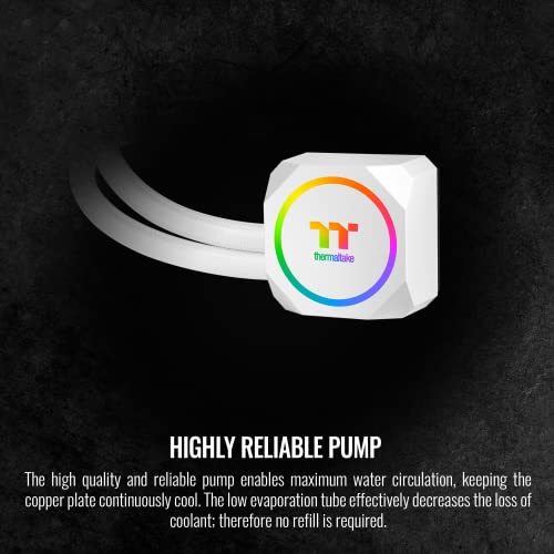 Thermaltake TH360 V2 Ultra ARGB Sync/AlO Liquid Cooler/ARGB Fan 120   3/PWM 500 1500rpm/Water Block 2 1 LCD/Black  CL W384 PL12SW A