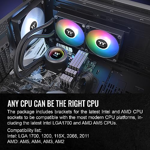 Thermaltake TH360 V2 Ultra ARGB Sync/AlO Liquid Cooler/ARGB Fan 120   3/PWM 500 1500rpm/Water Block 2 1 LCD/Black  CL W384 PL12SW A