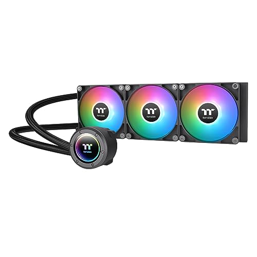 Thermaltake TH360 V2 Ultra ARGB Sync/AlO Liquid Cooler/ARGB Fan 120   3/PWM 500 1500rpm/Water Block 2 1 LCD/Black  CL W384 PL12SW A