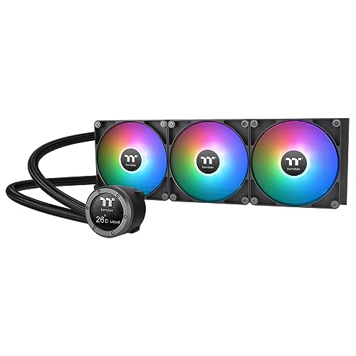 Thermaltake TH360 V2 Ultra ARGB Sync/AlO Liquid Cooler/ARGB Fan 120   3/PWM 500 1500rpm/Water Block 2 1 LCD/Black  CL W384 PL12SW A