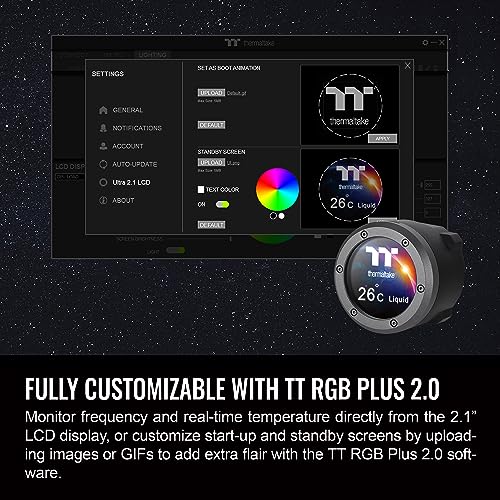 Thermaltake TH360 V2 Ultra ARGB Sync/AlO Liquid Cooler/ARGB Fan 120   3/PWM 500 1500rpm/Water Block 2 1 LCD/Black  CL W384 PL12SW A