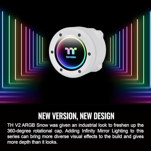Thermaltake TH360 V2 Ultra ARGB Sync/AlO Liquid Cooler/ARGB Fan 120   3/PWM 500 1500rpm/Water Block 2 1 LCD/Black  CL W384 PL12SW A