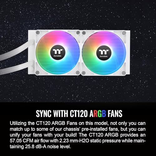 Thermaltake TH360 V2 Ultra ARGB Sync/AlO Liquid Cooler/ARGB Fan 120   3/PWM 500 1500rpm/Water Block 2 1 LCD/Black  CL W384 PL12SW A