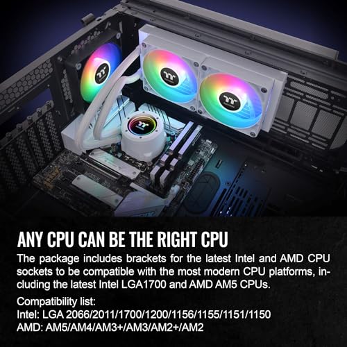 Thermaltake TH360 V2 Ultra ARGB Sync/AlO Liquid Cooler/ARGB Fan 120   3/PWM 500 1500rpm/Water Block 2 1 LCD/Black  CL W384 PL12SW A