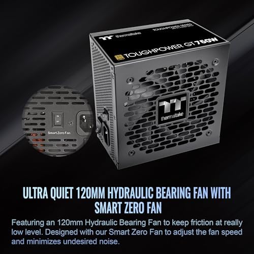 Thermaltake Toughpower GT 850W ATX 3 1 Standard Power Supply; 80 Plus Gold Efficiency; Smart Zero Fan; Native 450W PCIe 5 1 Connector; PS TPT 0850FNFAGU 3; 5 Year Warranty