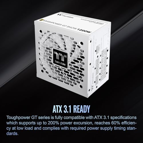 Thermaltake Toughpower GT 850W ATX 3 1 Standard Power Supply; 80 Plus Gold Efficiency; Smart Zero Fan; Native 450W PCIe 5 1 Connector; PS TPT 0850FNFAGU 3; 5 Year Warranty
