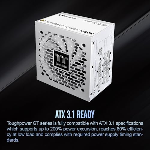 Thermaltake Toughpower GT 850W ATX 3 1 Standard Power Supply; 80 Plus Gold Efficiency; Smart Zero Fan; Native 450W PCIe 5 1 Connector; PS TPT 0850FNFAGU 3; 5 Year Warranty