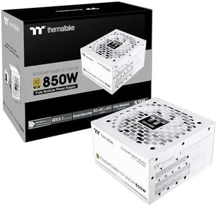 Thermaltake Toughpower GT 850W ATX 3 1 Standard Power Supply; 80 Plus Gold Efficiency; Smart Zero Fan; Native 450W PCIe 5 1 Connector; PS TPT 0850FNFAGU 3; 5 Year Warranty