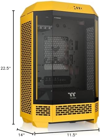 Thermaltake Tower 300 Bumblebee Micro ATX Case; 2x140mm CT Fan Included; Support Up to 420mm Radiator; Optional Chassis Stand Kit Allows Horizontal Display; CA 1Y4 00S4WN 00; 3 Year Warranty