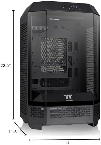 Thermaltake Tower 300 Black Micro ATX Case; 2x140mm CT Fan Included; Support Up to 420mm Radiator; Optional Chassis Stand Kit Allows Horizontal Display; CA 1Y4 00S1WN AZ; 3 Year Warranty