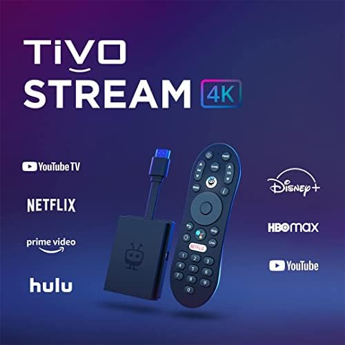 TiVo Stream 4K   Every Streaming App and Live TV on One Screen   4K UHD  Dolby Vision HDR and Dolby Atmos Sound   Powered by Android TV   Plug In Smart TV  One size