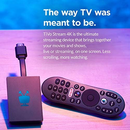 TiVo Stream 4K   Every Streaming App and Live TV on One Screen   4K UHD  Dolby Vision HDR and Dolby Atmos Sound   Powered by Android TV   Plug In Smart TV  One size