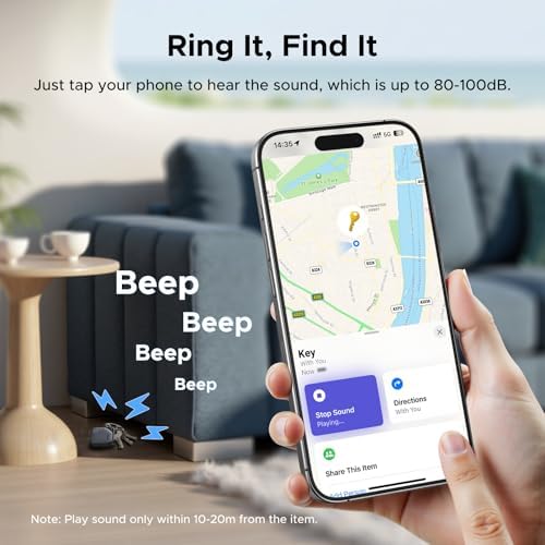 UGREEN FineTrack  iOS Only  Air Tracker Tags 4 Pack  2 Year Replaceable Battery Bluetooth Tracker Compatible with Apple Find My  Item Finder Smart Tag for Keys  Luggage  Wallet    Apple MFi Certified 