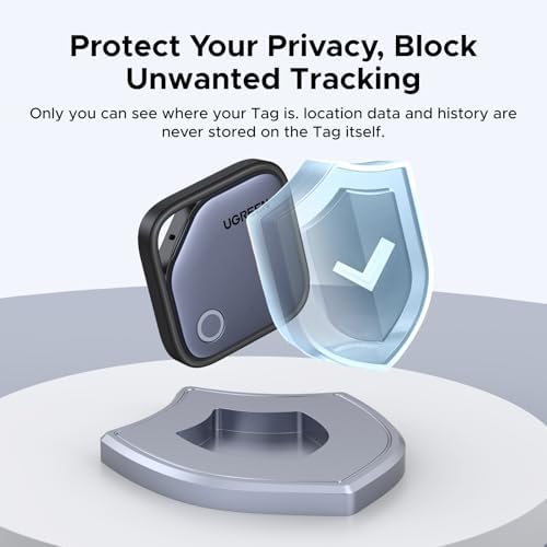 UGREEN FineTrack  iOS Only  Air Tracker Tags 4 Pack  2 Year Replaceable Battery Bluetooth Tracker Compatible with Apple Find My  Item Finder Smart Tag for Keys  Luggage  Wallet    Apple MFi Certified 