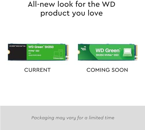 Western Digital 1TB WD Green SN350 NVMe Internal SSD Solid State Drive   Gen3 PCIe  QLC  M 2 2280  Up to 3 200 MB/s   WDS100T3G0C
