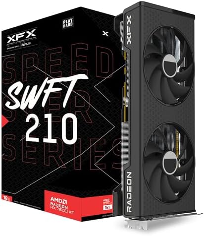 XFX Swift AMD Radeon RX 9070 OC Triple 90mm Fan Gaming Edition with 16GB GDDR6 HDMI 3xDP  AMD RDNA 4 RX 97SWFT3BA