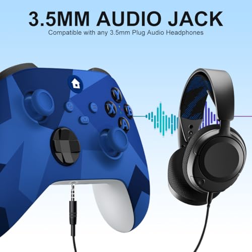 Xbox One Controller Xbox Controller Wireless for Xbox One  Xbox Series X/S Wireless Xbox Controller with 3 5mm Audio Jack with 2 4GHz Wireless Adapter Camo Blue