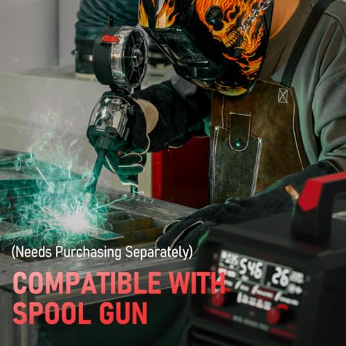 YESWELDER MIG 250 PRO Aluminum MIG Welder 250Amp 220V Advanced Digital Display MIG/Pulsed MIG/Flux Core/Spool Gun MIG/Lift TIG/Stick 6 In 1 Multiprocess Welding Machine Spool Gun Compatible