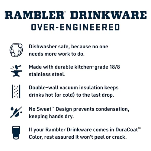 YETI Rambler 42 oz Tumbler with Handle and Straw Lid  Travel Mug Water Tumbler  Vacuum Insulated Cup with Handle  Stainless Steel  Seafoam