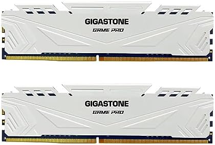  DDR4 RAM  GIGASTONE Game PRO 32GB Kit  2x16GB  DDR4 3200MHz PC4 25600 CL 16 18 18 40 Intel XMP 2 0 AMD Ryzen 1 35V UDIMM 288 Pin Unbuffered Non ECC High Performance Gaming Desktop Memory   White